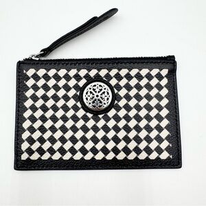 Brighton Black and White Checkered Women's Wallet Pouch